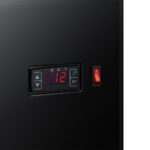 Bemutató hűtővitrin négy oldalról üvegezett 58 liter fekete ipari - Image 3