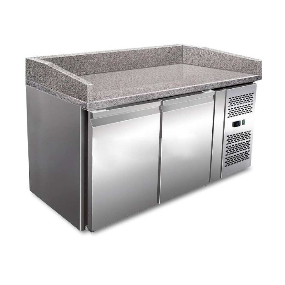 02020000004 Pizzapult hűtött 2 ajtós gránitlapos oldal kompresszoros ipari - Image 1