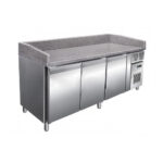 Pizzapult hűtött 3 ajtós gránitlapos oldal kompresszoros ipari