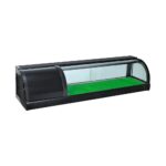 Sushi asztali hűtővitrin 120 cm-es, leheletvédő üveggel