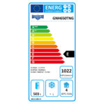 Hűtőszekrény álló 700 literes üvegajtós, 3 db GN 2/1 polccal rozsdamentes ipari - Image 2