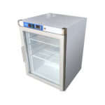 Hűtőszekrény álló 200 literes üvegajtós rozsdamentes ipari háttérhűtő