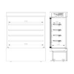 Süteményes cukrász hűtőpult ipari 1500×680×1900mm - Image 3