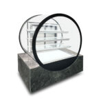 Süteményes cukrász hűtőpult kör alakú ipari 1600×680×1600mm