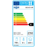 Süteményes cukrász hűtőpult kör alakú ipari 1400×750×1600mm - Image 3