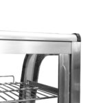 Bemutató melegentartó vitrin pultra helyezhető hajlított üveges 120 L-es ipari - Image 2