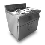Olajsütő ipari gázüzemű álló 2x18 liter
