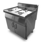 Olajsütő ipari gázüzemű álló 2x18 liter - Image 2