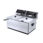Olajsütő fritőz asztali 2x8 liter 2x3 kW ipari