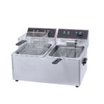 Olajsütő fritőz asztali 2x8 liter 2x3 kW ipari - Image 2