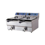 Olajsütő fritőz asztali elektromos 2x10 liter 3,5+3,5 kW