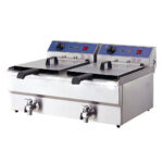 Olajsütő fritőz asztali 2x16 liter 230 V/ 5+5 kW ipari