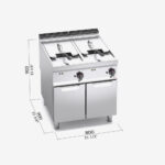 Olajsütő elektromos álló 2x22 liter - Image 2