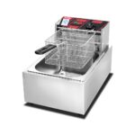 Olajsütő fritőz asztali elektromos 2x8 liter 2x2,8 kW ipari