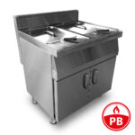 Olajsütő ipari gázüzemű álló 2x13 liter