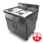 Olajsütő ipari gázüzemű álló 2x13 liter - Image 2