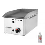 PB" Rostlap gázüzemű snack 33 cm széles ipari sima felülettel 4 kW