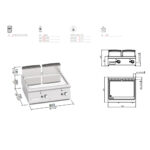 Rostlap gázüzemű 2 zónás sima - Image 2