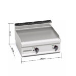 Rostlap elektromos 2 zónás bordázott felületű 9,6 kW - Image 2