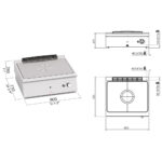 Tűzhely francialapos gázüzemű asztali, 700Sr - Image 2