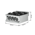 Tűzhely gázüzemű 4 égős asztali - Image 2