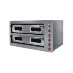 Pizzakemence sütő kétaknás széles XL6+6-os körben teli samottos