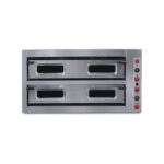 Pizzakemence sütő kétaknás széles XL6+6-os körben teli samottos - Image 2