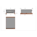 Pizzakemence sütő kétaknás 6+6-os - Image 2