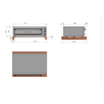 Pizzakemence sütő egyaknás széles XL6-os körben teli samottos - Image 3