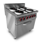 Tűzhely elektromos 4 főzőlapos GN 1/1 légkeveréses sütővel 700Sr