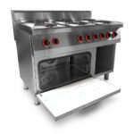 Tűzhely elektromos 6 főzőlapos GN 1/1 légkeveréses sütővel 700Sr - Image 2