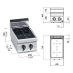 Tűzhely indukciós 2 főzőlapos asztali 700Sr - Image 2