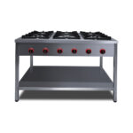 Tűzhely gázüzemű ipari 6 égős lábon álló őrlánggal 900Sr - Image 2