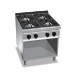 Tűzhely gázüzemű 4 égős sütő nélkül főzősorba illeszthető ipari 900Sr