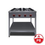 PB" Tűzhely gázüzemű ipari 4 égős lábon álló őrlánggal 900Sr - Image 2