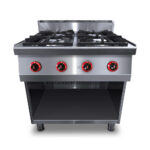 Tűzhely gázüzemű ipari 4 égős őrlánggal 900Sr