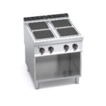 Tűzhely elektromos 4 főzőlapos sütő nélkül főzősorba illeszthető ipari 900Sr