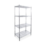 Állvány krómozott 4 szintes polccal 1845x910x460 mm