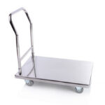 Áruszállító kocsi rozsdamentes 90x55x87 cm masszív 150 kg terhelésig