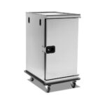 Tálcatartó kocsi (semleges bankettkocsi) zárt 8×GN2/1-es tálca férőhellyel fékezhető kerekekkel