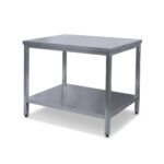 Munkaasztal alsó+köztes polccal méret: 120 x 100 x 85 cm hegesztett