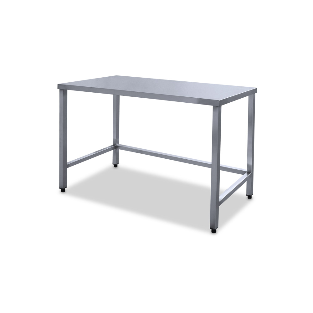 03040200006 Munkaasztal elől nyitott három oldalon merevítővel méret: 120x60x85 cm saválló fedlappal (AISI304) összeszerelhető - Image 1