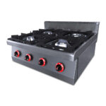 Tűzhely gázüzemű ipari 4 égős őrlánggal, asztali 700Sr
