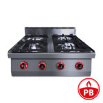 PB" Tűzhely gázüzemű ipari 4 égős őrlánggal, főzősorba illeszthető asztali 700Sr - Image 2