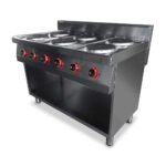 Tűzhely elektromos 6 főzőlapos sütő nélkül 900 mély