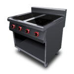 Tűzhely indukciós 4 főzőlapos álló 4×5kW 700Sr