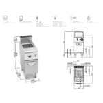 Tésztafőző gázüzemű álló 30L ipari BERTO'S - Image 2