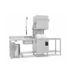 Kalapos "átfutó"ipari mosogatógép mosószer adagolóval 8,5 kW Sistema Project T110ED