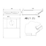 Elszívóernyő kombi pároló sütőhöz 880x1035x246 mm IB - Image 2